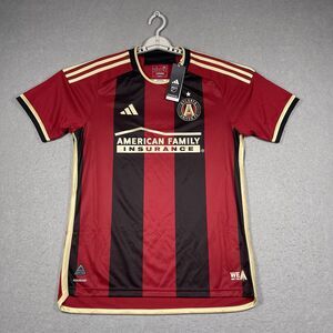 Atlanta United Jersey Mens Large Red Black adidas Authentic Home Kit MLS 2023